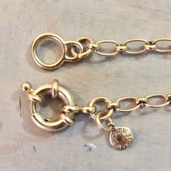 J Crew Crystal Barrel Gold Chain Station Necklace - Picture 5 of 7